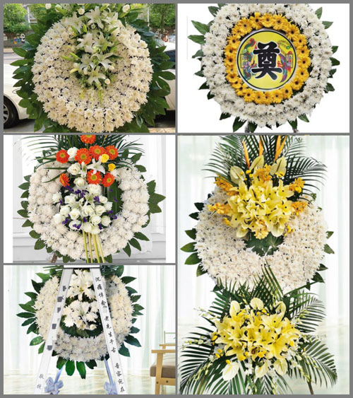湖北黄冈市罗田县河铺镇台上冲村花圈速递